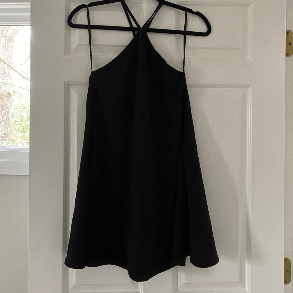 LuLu’s High Neck Black Mini Dress Great for Bachelorette Parties - Size XS